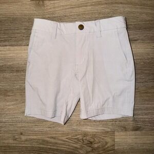 Johnnie-O Boys White Prep-Formance Shorts Size 8 Stretch Golf Casual